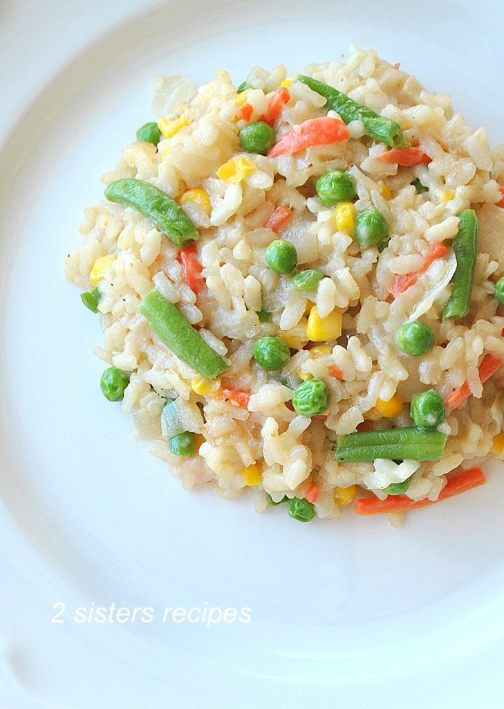 Easy Vegetable Risotto by 2sistersrecipes.com 