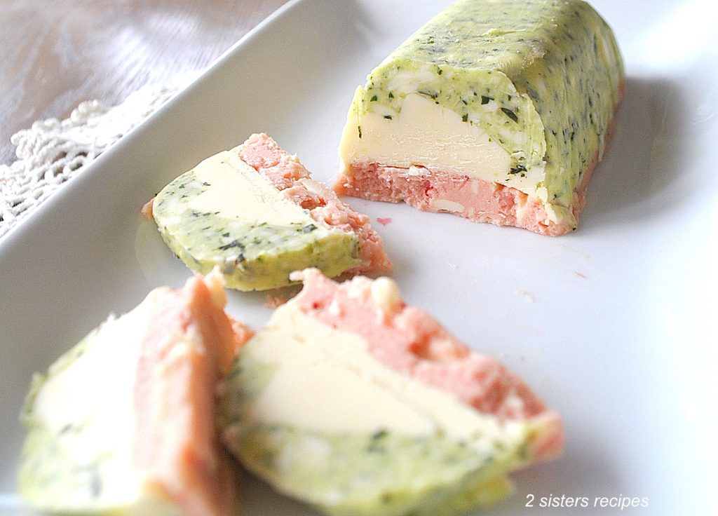 Tri Color Butter Terrine by 2sistersrecipes.com