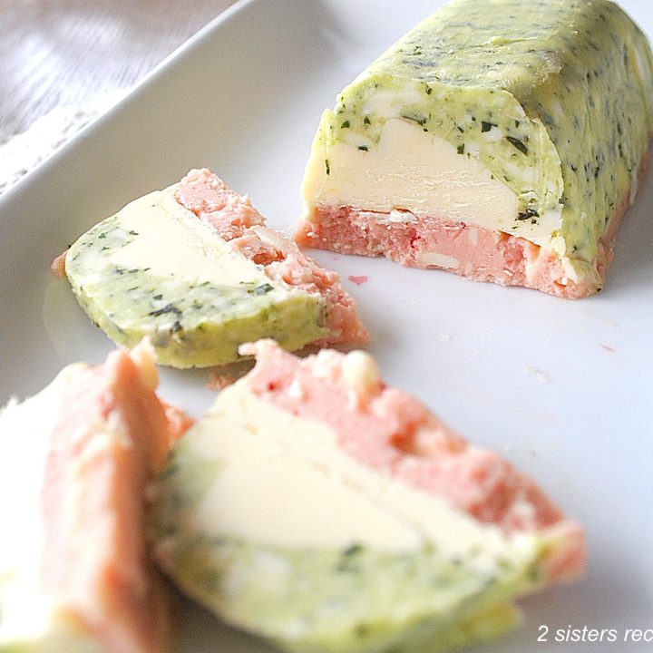 Tri Color Butter Terrine by 2sistersrecipes.com
