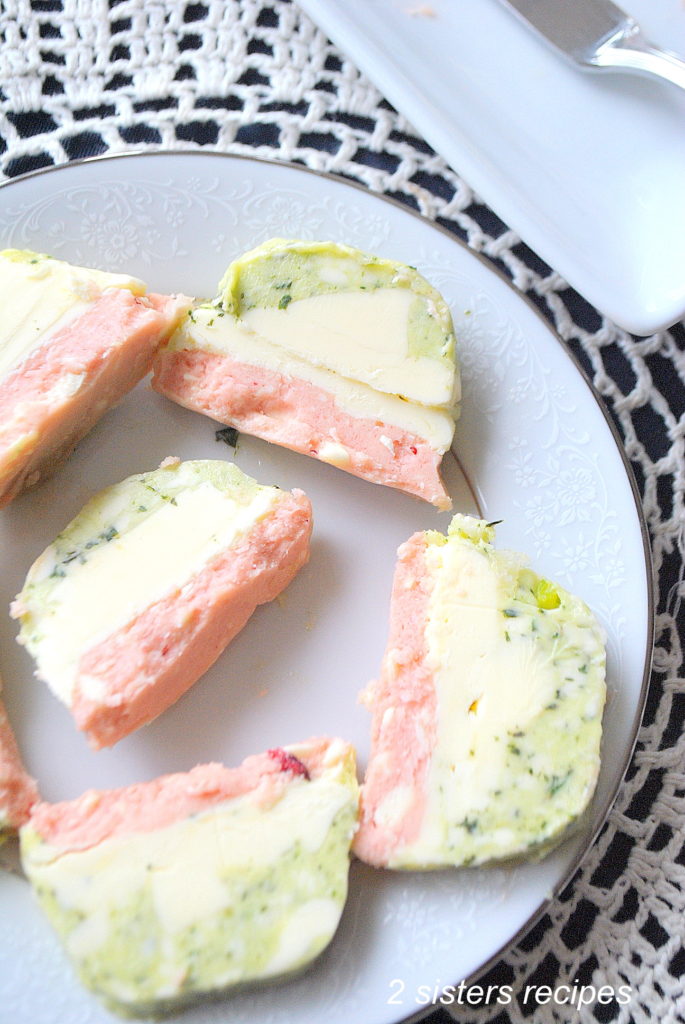 Tri-Color Butter Terrine by 2sistersrecipes.com