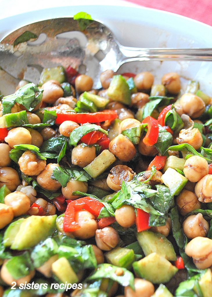 Chickpea Salad by 2sistersrecipes.com 