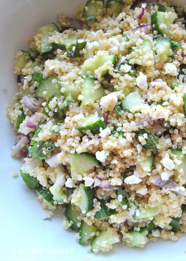 Cucumber and Quinoa Salad by 2sistersrecipes.com 