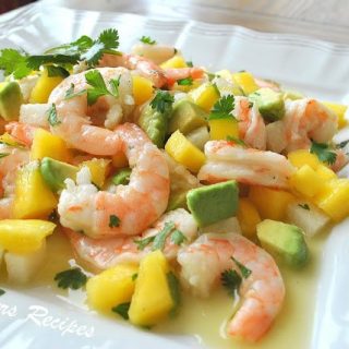 Zesty Lemon Shrimp and Mango Salad by 2sistersrecipes.com