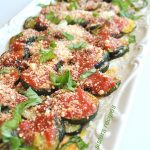 Roasted Zucchini Parmesan Lightened by 2sistersrecipes.com