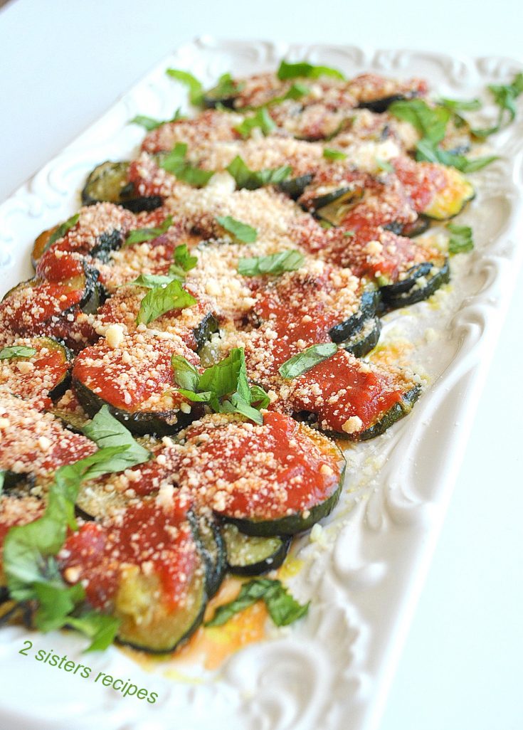 Roasted Zucchini Parmesan Lightened!