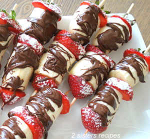 EASY Strawberry and Banana Kabobs with Chocolate