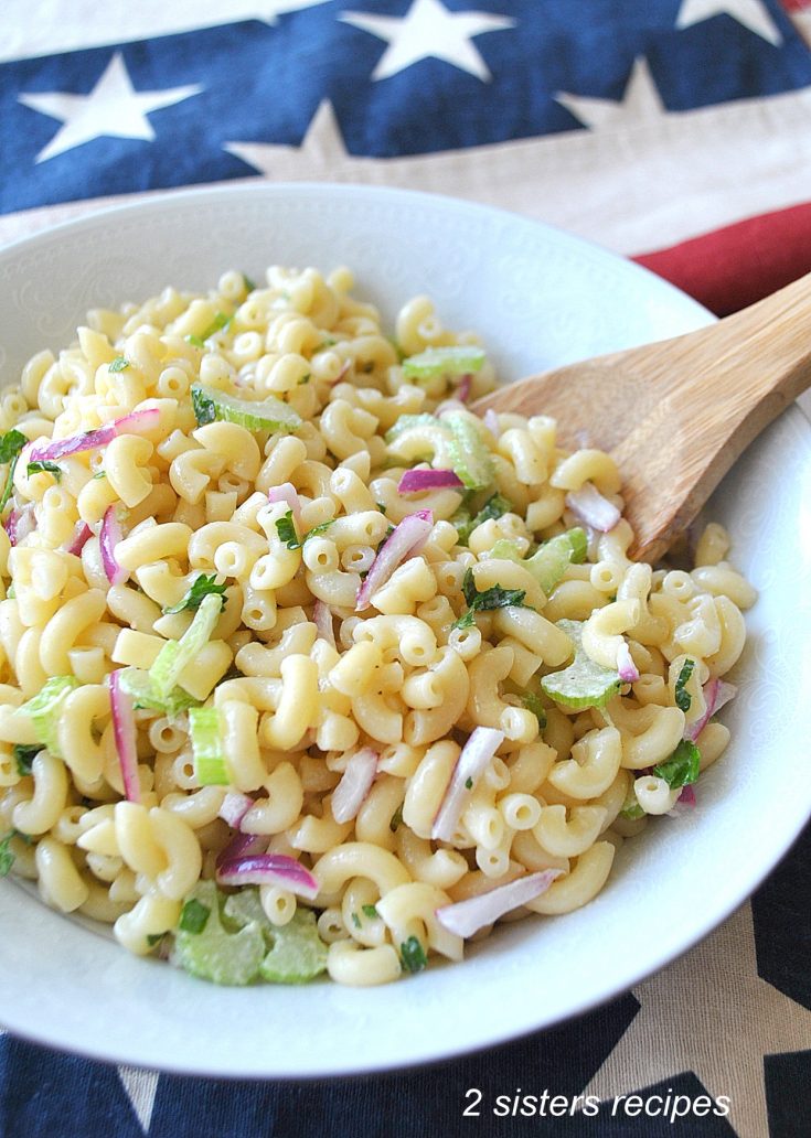 Easy Italian Macaroni Salad by 2sistersrecipes.com