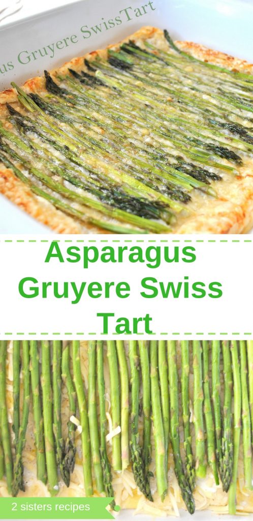 Asparagus Gruyere Swiss Tart  by 2sistersrecipes.com 