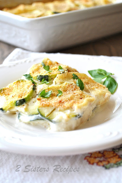 Creamy Potato and Zucchini Au Gratin by 2sistersrecipes.com