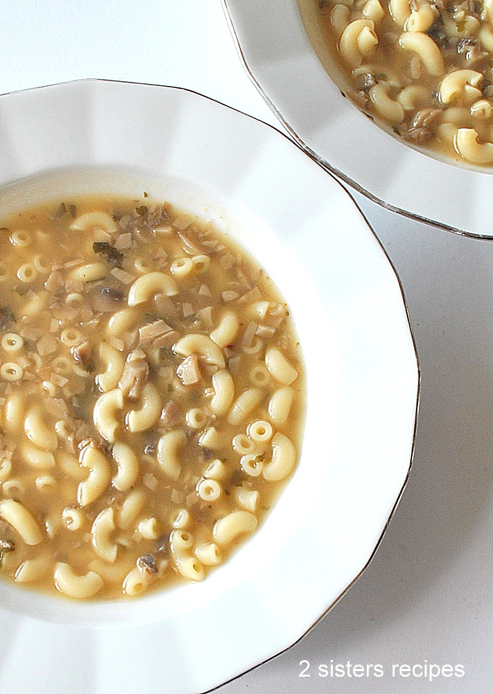 Fast & Easy Mushroom Soup by 2sistersrecipes.com 