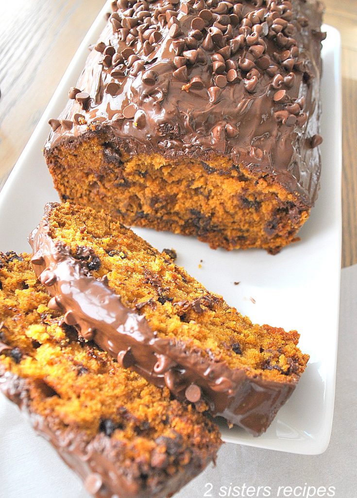 Double Chocolate Chip Pumpkin Bread by 2sistersrecipes.com