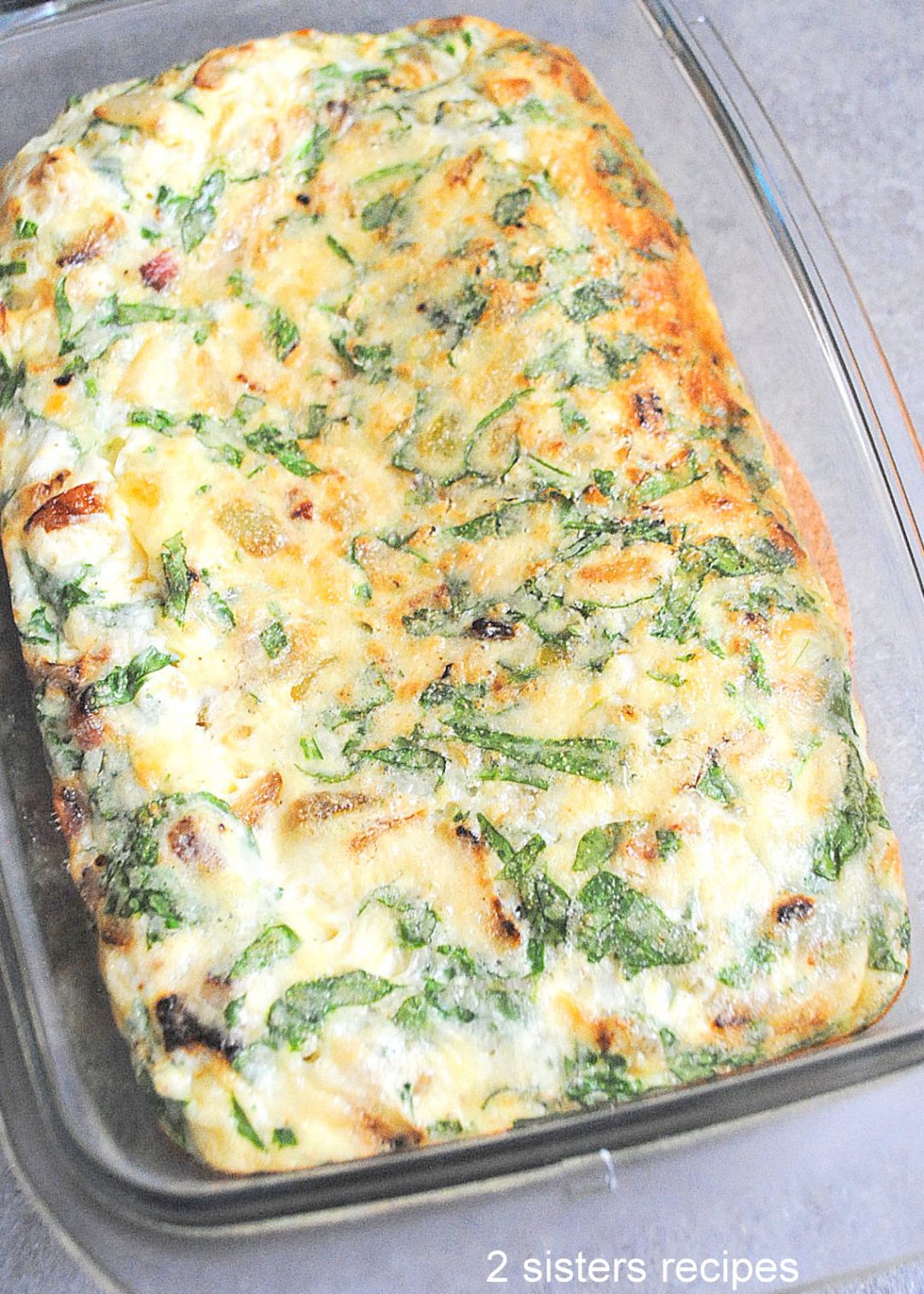 Spinach and Egg Breakfast Casserole - 2 Sisters Recipes by Anna and Liz