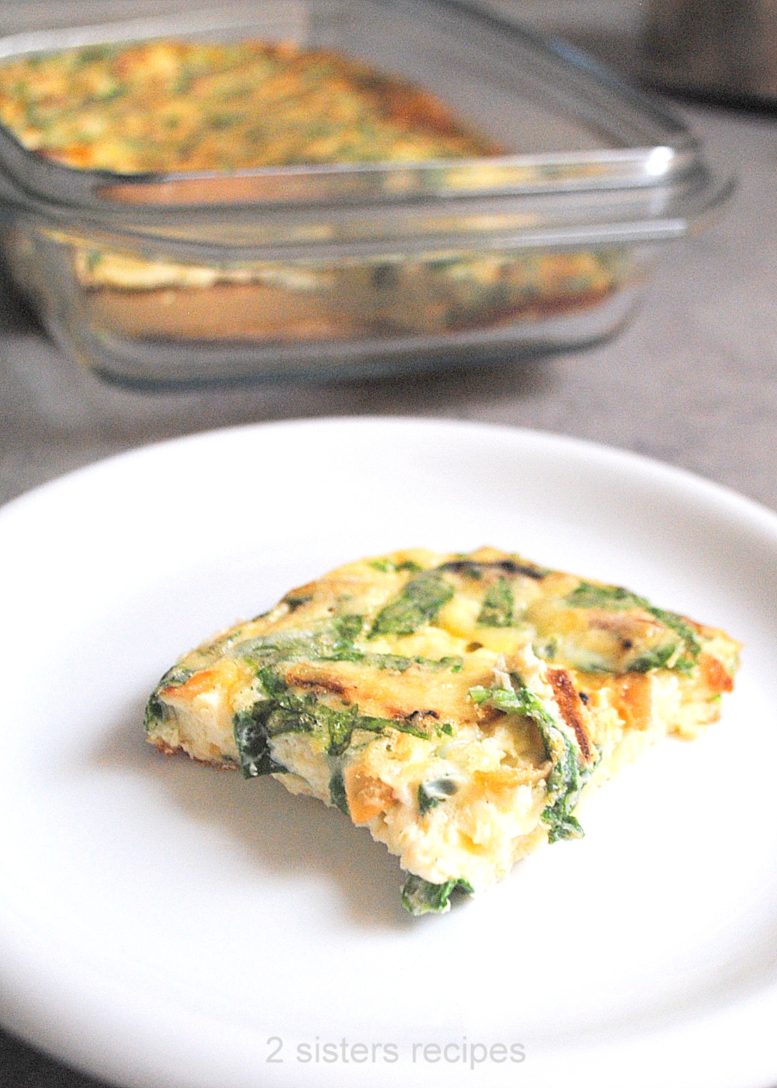 Spinach and Egg Breakfast Casserole - 2 Sisters Recipes by Anna and Liz