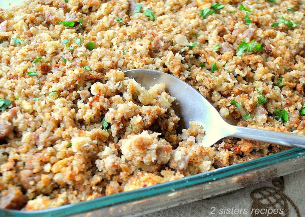 Thanksgiving Stuffing Sicilian Style! by 2sisstersrecipes.com 