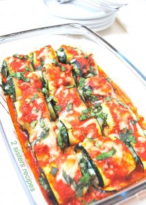 Zucchini Rollatini with Spinach and Cheese