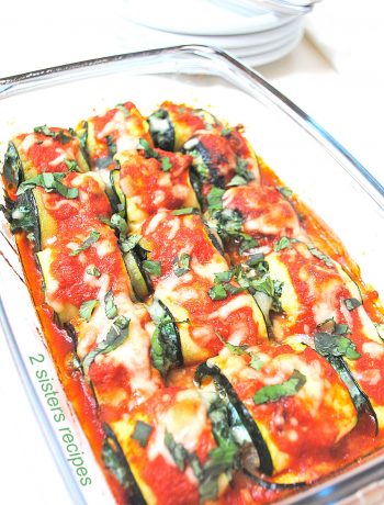 Zucchini Rollatini with Spinach and Cheese by 2sistersrecipes.com