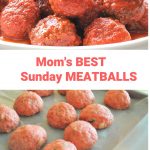 A white platter filled with tomato sauce covered meatballs and raw meatballs on a silver tray.