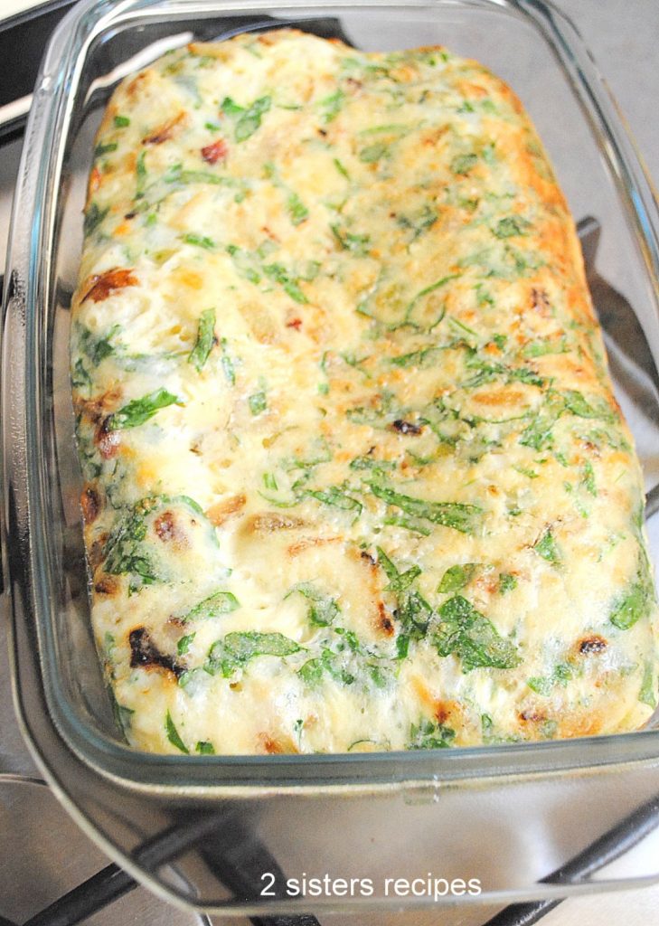 Spinach and Egg Breakfast Casserole by 2sistersrecipes.com 