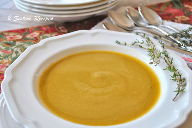 Split Pea and Thyme Soup by 2sistersrecipes.com 