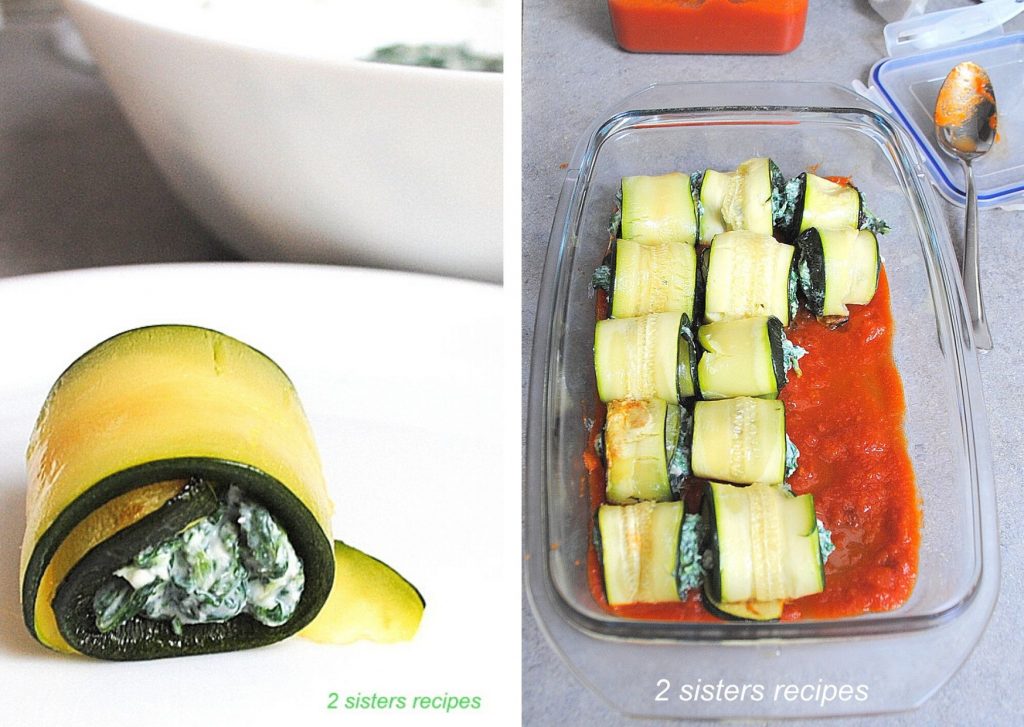Zucchini Rollatini with Spinach and Cheese by 2sistersrecipes.com 