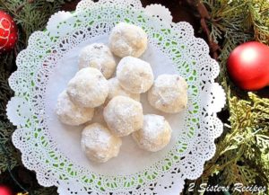 Snow Ball Christmas Cookies and Online Cookie Exchange. by 2sistersrecipes.com