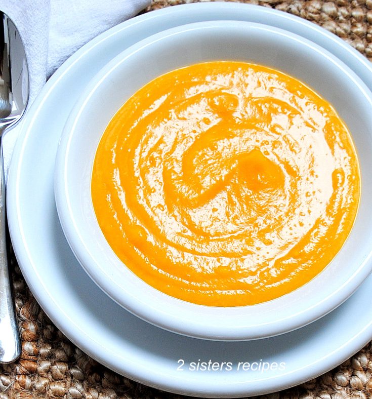 Creamy Butternut Squash Potato Soup by 2sistersrecipes.com