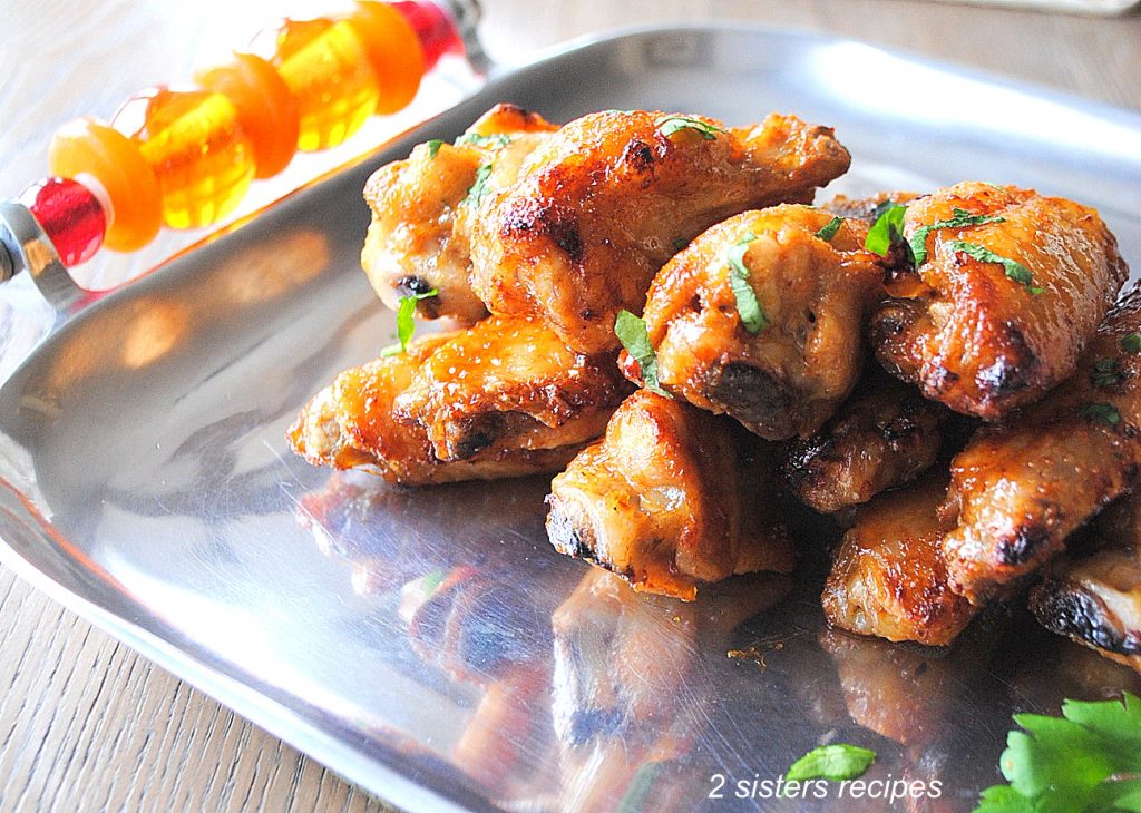 Roasted Spicy Maple Chicken Wings by 2sistersrecipes.com 