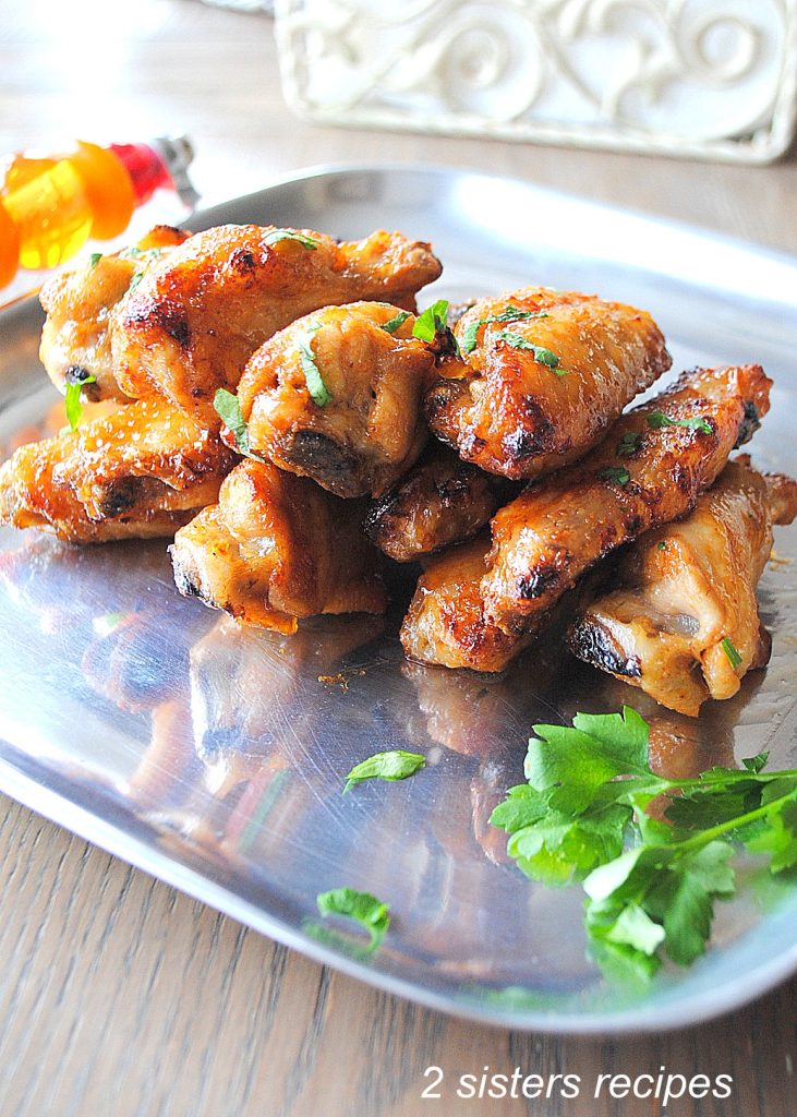 Roasted Spicy Maple Chicken Wings by 2sistersrecipes.com