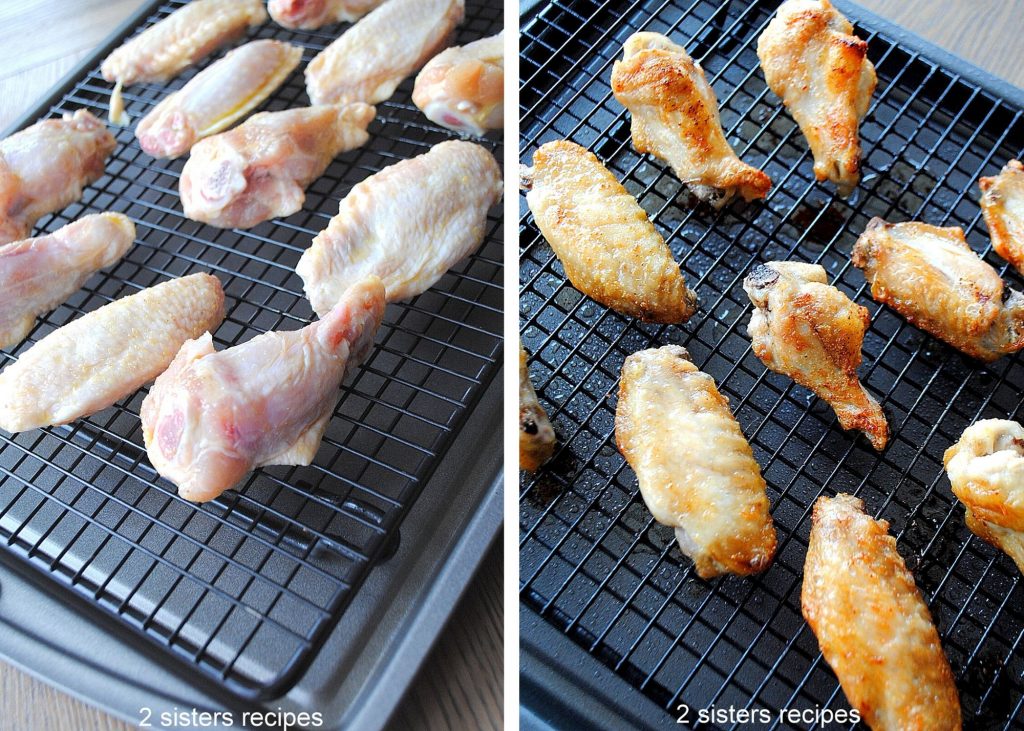 Roasted Spicy Maple Chicken Wings by 2sistersrecipes.com 