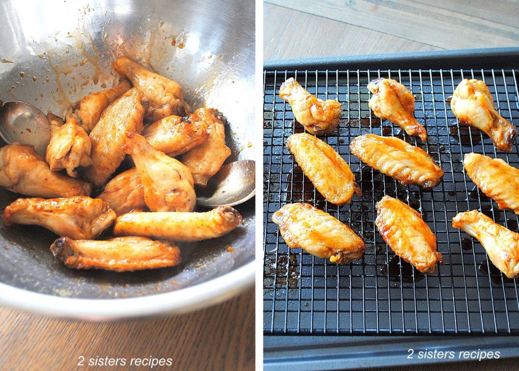Roasted Spicy Maple Chicken Wings by 2sistersrecipes.com 