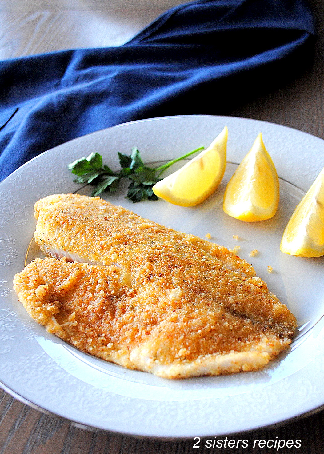 Baked Tilapia Oreganata by 2sistersrecipes.com