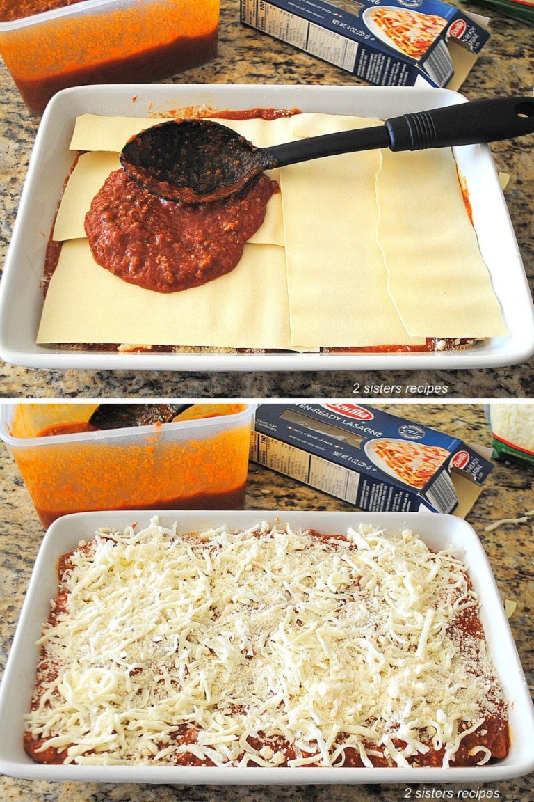 How to Make Lasagna with NoBoil Noodles (4 Easy Steps) 2 Sisters