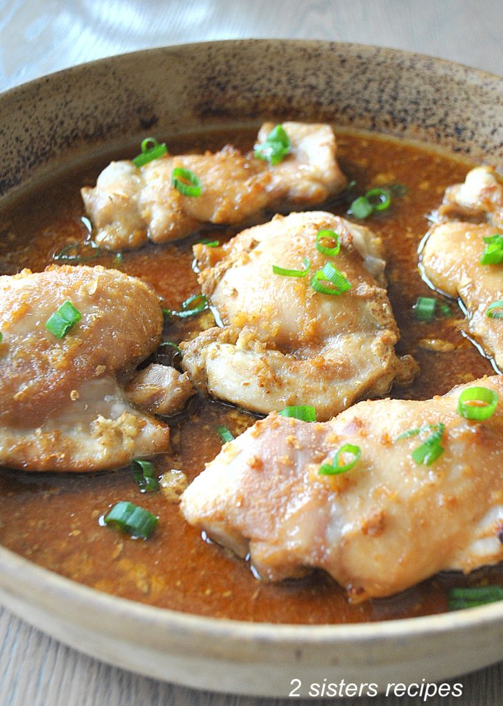Chicken Thighs with Ginger Honey & Mustard by 2sistersrecipes.com 