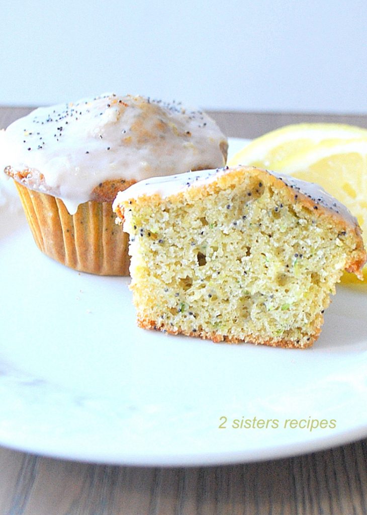 Lemon Zucchini Poppy Seed Muffins by 2sistersrecipes.com 