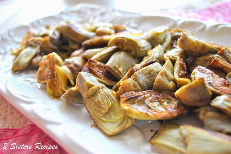 Easy Roasted Artichoke Hearts with Lemon-Garlic Aioli by 2sistersrecipes.com