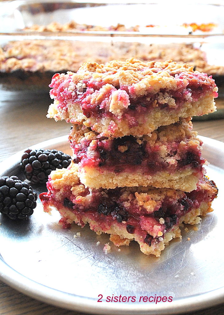 Blackberry Lemon Crumble Bars by 2sistersrecipes.com 