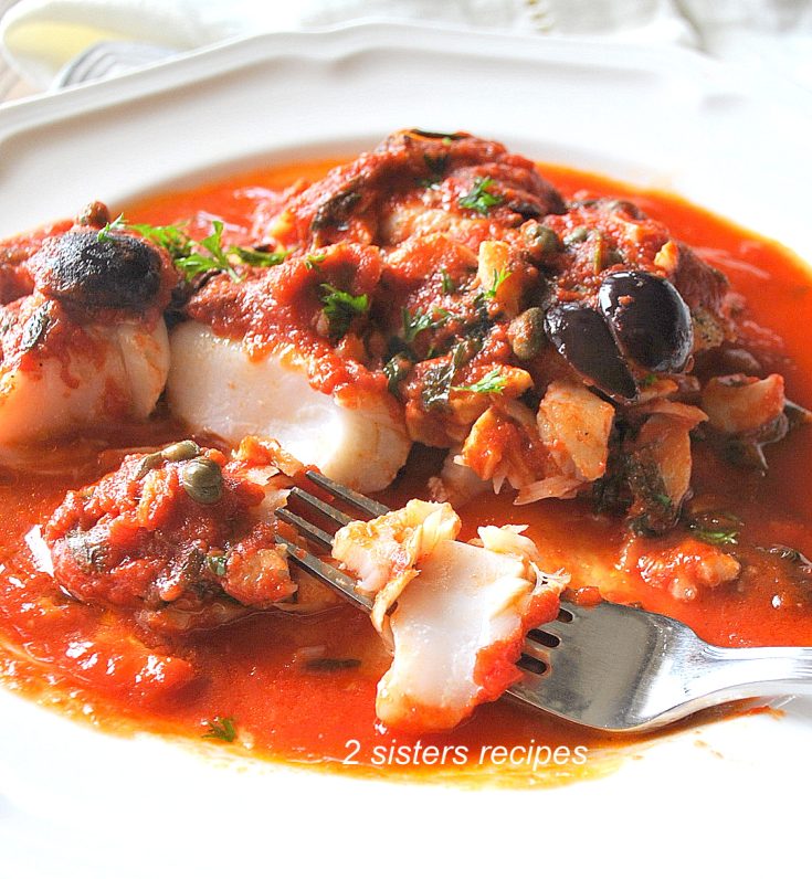 Cod Livornese by 2sistersrecipes.com