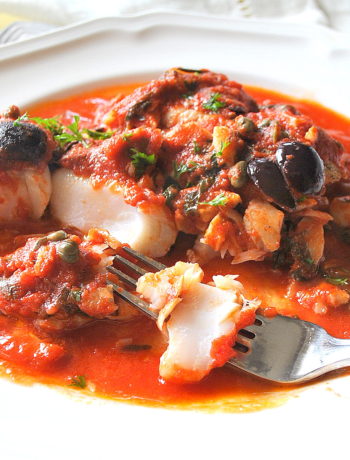 Cod Livornese by 2sistersrecipes.com