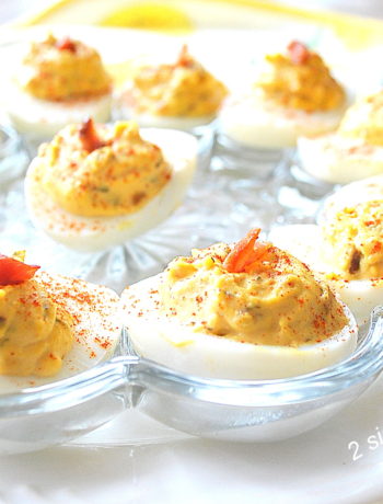 Deviled Eggs Italian Style by 2sistersrecipes.com