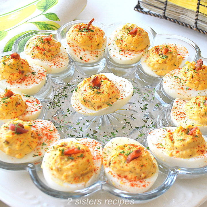 Deviled Eggs Italian Style by 2sistersrecipes.com