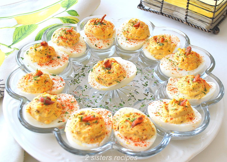 Deviled Eggs Italian Style by 2sistersrecipes.com