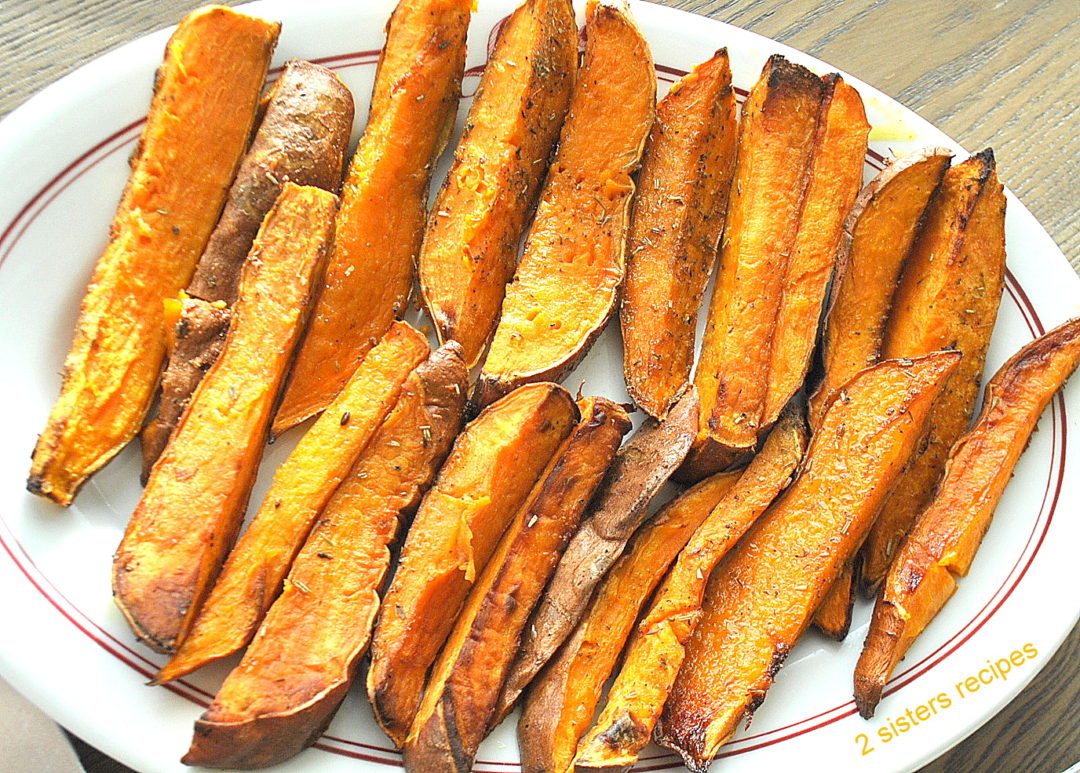 Oven-Fried Sweet Potatoes by 2sistersrecipes.com