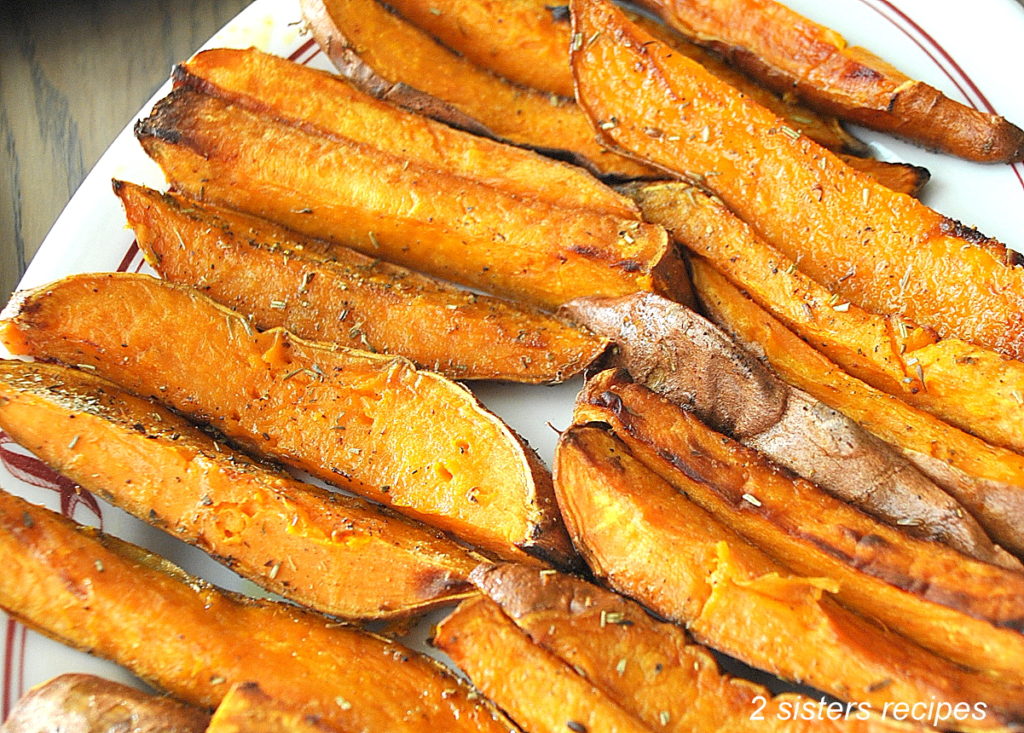 Oven-Fried Sweet Potatoes by 2sistersrecipes.com