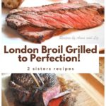 London Broil Steak is sliced and served on a white plate.