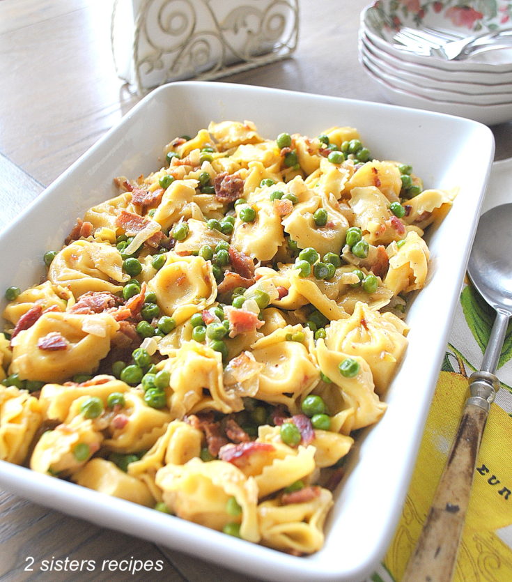 Easy Skillet Tortellini Dinner 2 Sisters Recipes By Anna And Liz   DSC 0272 001 735x835 