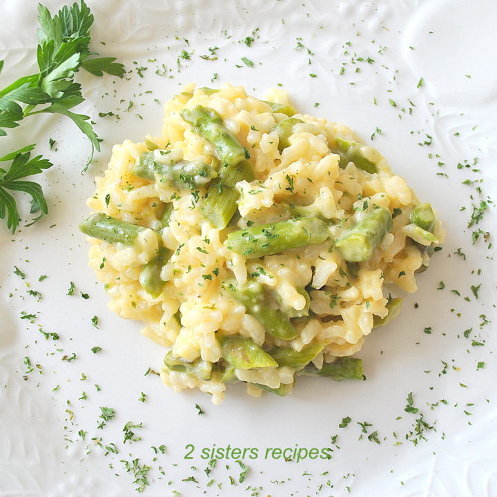 Creamy Asparagus Risotto by 2sistersrecipes.com