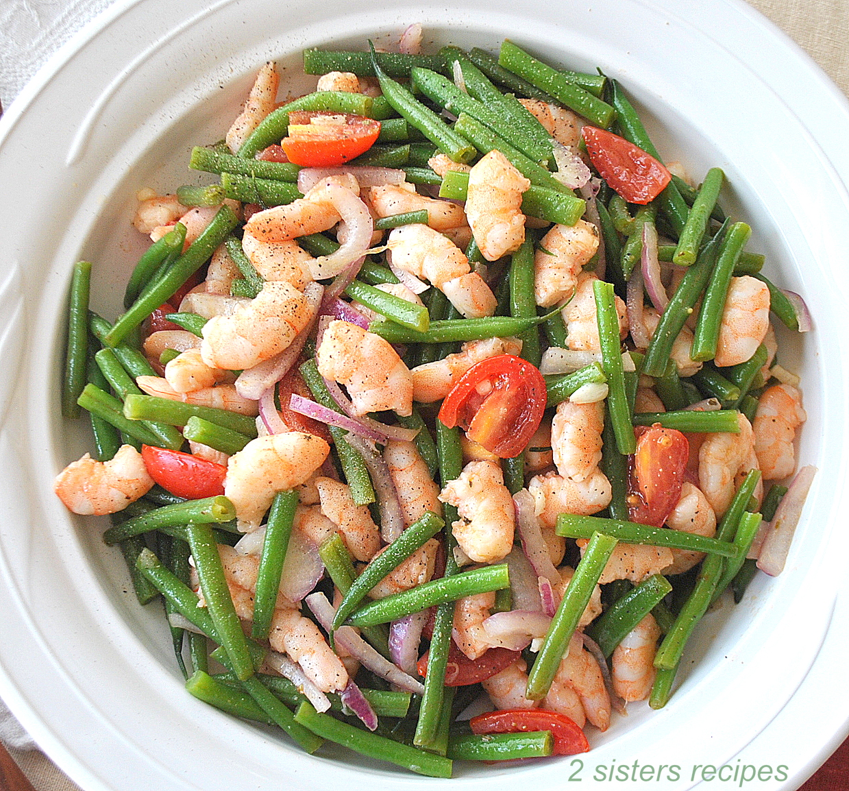 Another barbecue side is our Shrimp Green Bean Salad by 2sistersrecipes.com