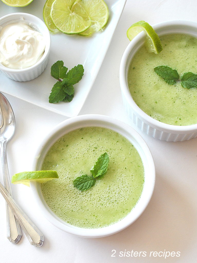 Cold Honeydew Soup by 2sistersrecipes.com 