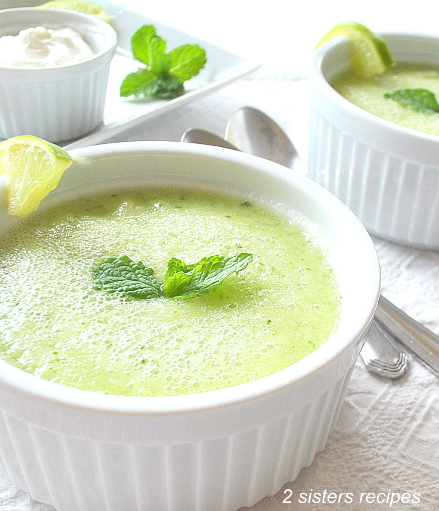 Cold Honeydew Soup by 2sistersrecipes.com