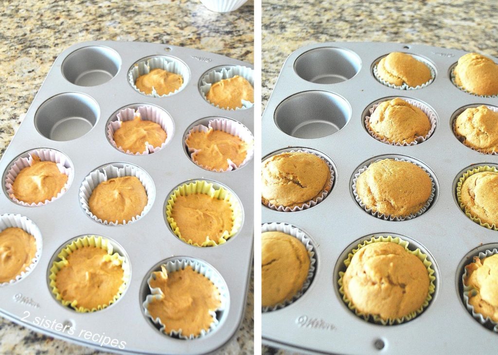  Muffins in muffin pan and baked. by 2sistersrecipes.com 